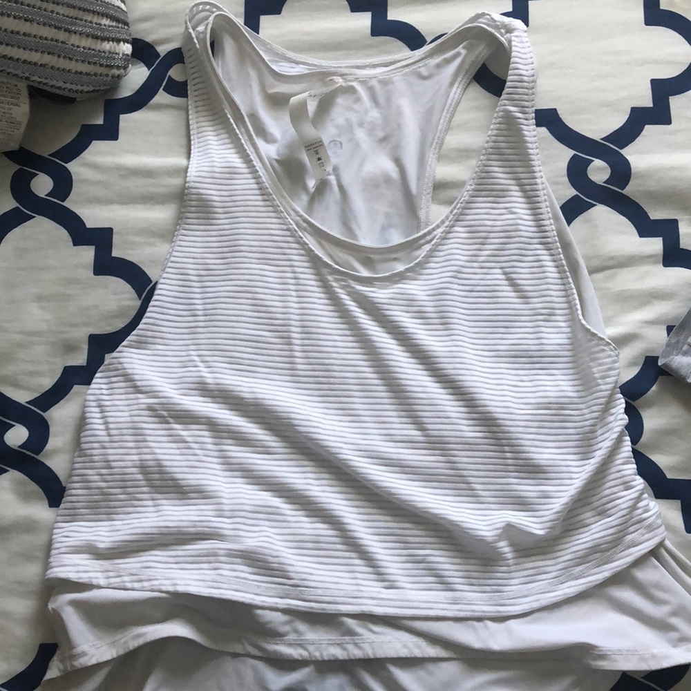 Lulu Lemon Cropped White tank